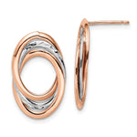 Load image into Gallery viewer, Leslie&#39;s 14K Rose and White Gold D/C Post Dangle EarringsLE2113
