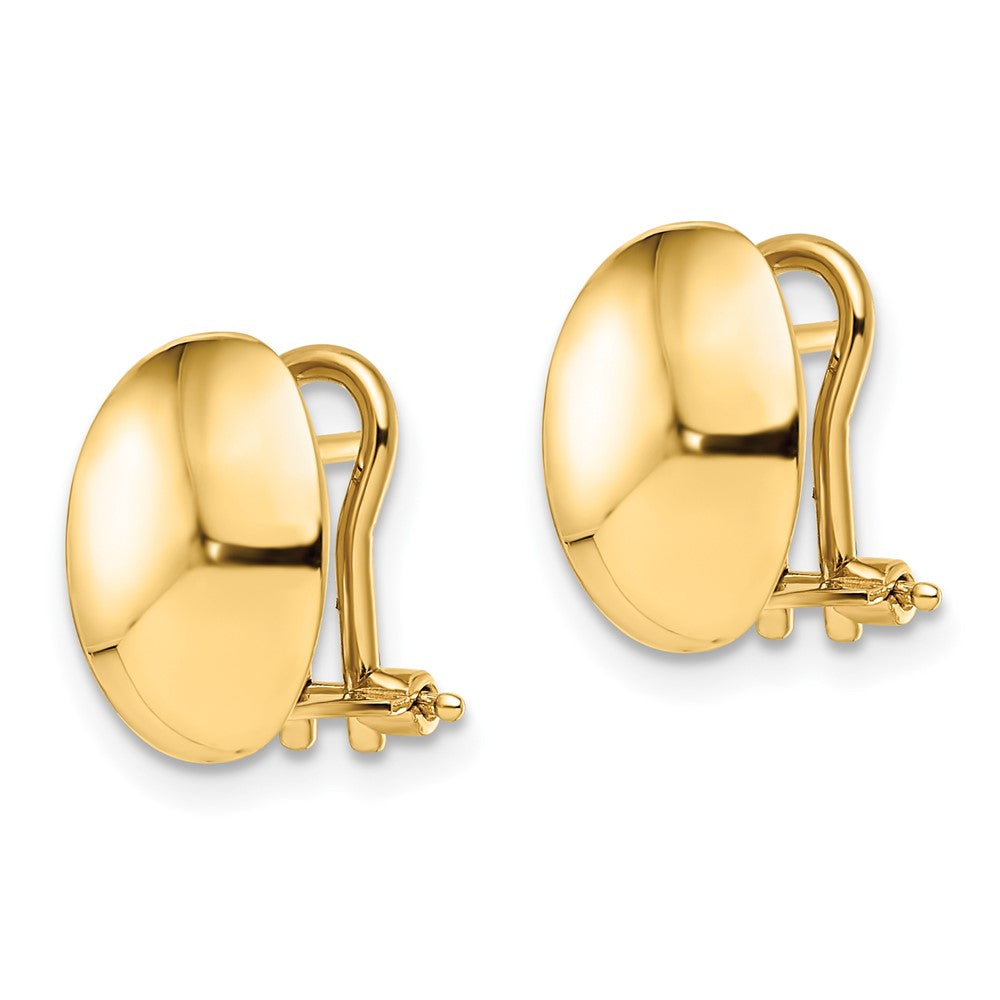 Leslie's 14K Polished Omega Back EarringsLE2118