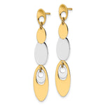 Load image into Gallery viewer, Leslie&#39;s 14K Two-tone Polished Post Dangle EarringsLE2122
