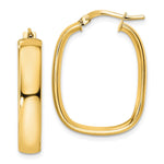 Load image into Gallery viewer, Leslie&#39;s 14K Polished Squared Oval Hoop EarringsLE2127
