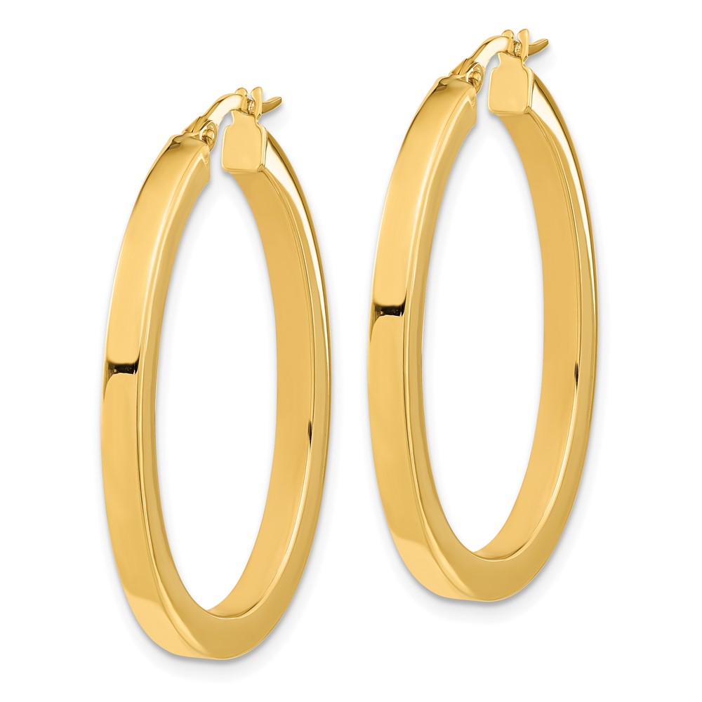 Leslie's 14K Polished Oval Hoop EarringsLE2129