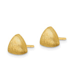 Load image into Gallery viewer, Leslie&#39;s 14K Polished and Scratch Finish Triangle Button Post EarringsLE2138
