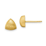 Load image into Gallery viewer, Leslie&#39;s 14K Polished and Scratch Finish Triangle Button Post EarringsLE2138
