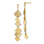 Load image into Gallery viewer, Leslie&#39;s 14K Two-tone Polished and Brushed D/C Post Dangle EarringsLE2139
