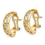 Load image into Gallery viewer, Leslie&#39;s 14K Two-tone Polished D/C Omega Back EarringsLE2159
