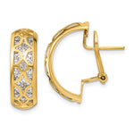 Load image into Gallery viewer, Leslie&#39;s 14K Two-tone Polished D/C Omega Back EarringsLE2159
