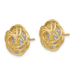 Load image into Gallery viewer, Leslie&#39;s 14K Two-tone Polished D/C Love Knot EarringsLE2162
