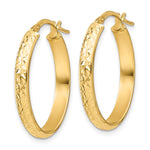 Load image into Gallery viewer, Leslie&#39;s 14K Polished D/C Oval HoopsLE2166
