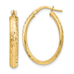 Load image into Gallery viewer, Leslie&#39;s 14K Polished D/C Oval HoopsLE2166

