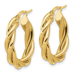 Load image into Gallery viewer, Leslie&#39;s 14K Polished Twisted Oval Hoop EarringsLE2178
