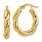 Load image into Gallery viewer, Leslie&#39;s 14K Polished Twisted Oval Hoop EarringsLE2178
