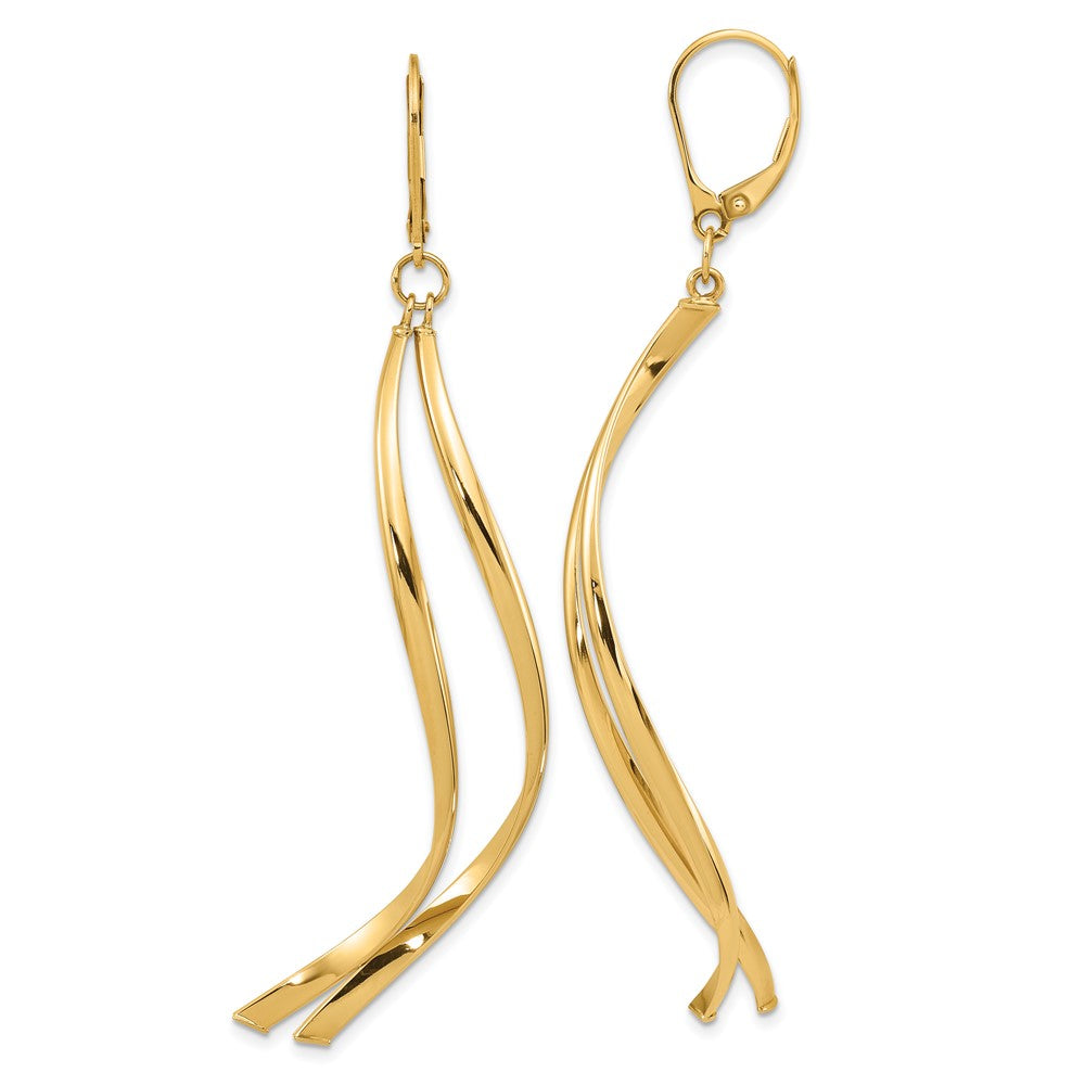 Leslie's 14K Polished Leverback EarringsLE2184