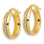 Load image into Gallery viewer, Leslie&#39;s 14K Polished Glitter Infused Hoop EarringsLE2200

