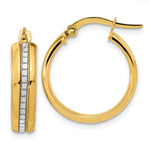 Load image into Gallery viewer, Leslie&#39;s 14K Polished Glitter Infused Hoop EarringsLE2200

