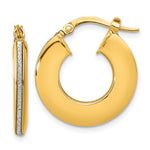 Load image into Gallery viewer, Leslie&#39;s 14K Polished Glitter Infused Hoop EarringsLE2202
