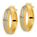Load image into Gallery viewer, Leslie&#39;s 14K Polished Glitter Infused Hoop EarringsLE2205
