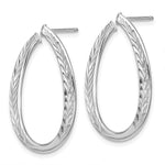 Load image into Gallery viewer, Leslie&#39;s 14K White Gold Polished D/C Hoop EarringsLE2206W
