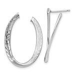 Load image into Gallery viewer, Leslie&#39;s 14K White Gold Polished D/C Hoop EarringsLE2206W
