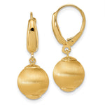 Load image into Gallery viewer, Leslie&#39;s 14k Polished Textured Leverback EarringsLE2213
