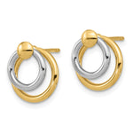 Load image into Gallery viewer, Leslie&#39;s 14K Two-tone Polished Post Dangle EarringsLE2218
