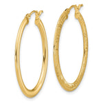 Load image into Gallery viewer, Leslie&#39;s 14K Polished Textured Oval Hoop EarringsLE2219
