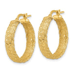 Load image into Gallery viewer, Leslie&#39;s 14k Polished Textured Hoop EarringsLE2230
