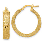 Load image into Gallery viewer, Leslie&#39;s 14k Polished Textured Hoop EarringsLE2230
