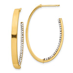 Load image into Gallery viewer, Leslie&#39;s 14k Polished Crystals from Swarovski J-Hoop EarringsLE2233
