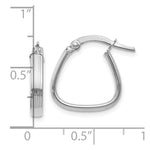 Load image into Gallery viewer, Leslie&#39;s 14K White Gold Polished and Textured Hoop EarringsLE265
