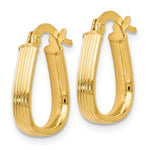 Load image into Gallery viewer, Leslie&#39;s 14K Polished and Textured Hoop EarringsLE266
