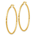 Load image into Gallery viewer, Leslie&#39;s 14K Polished and Textured Hoop EarringsLE293
