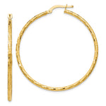 Load image into Gallery viewer, Leslie&#39;s 14K Polished and Textured Hoop EarringsLE293
