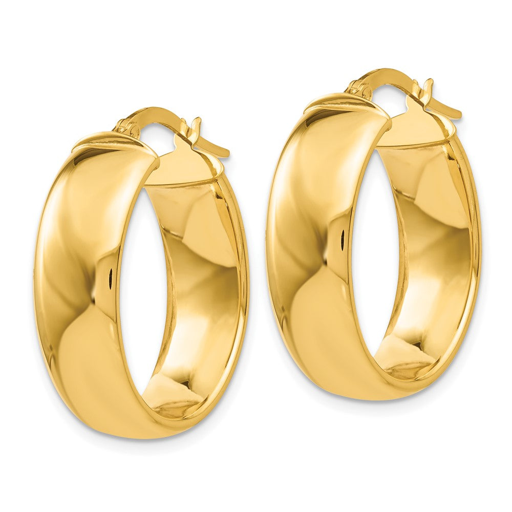 Leslie's 14K Polished Oval Hoop EarringsLE295