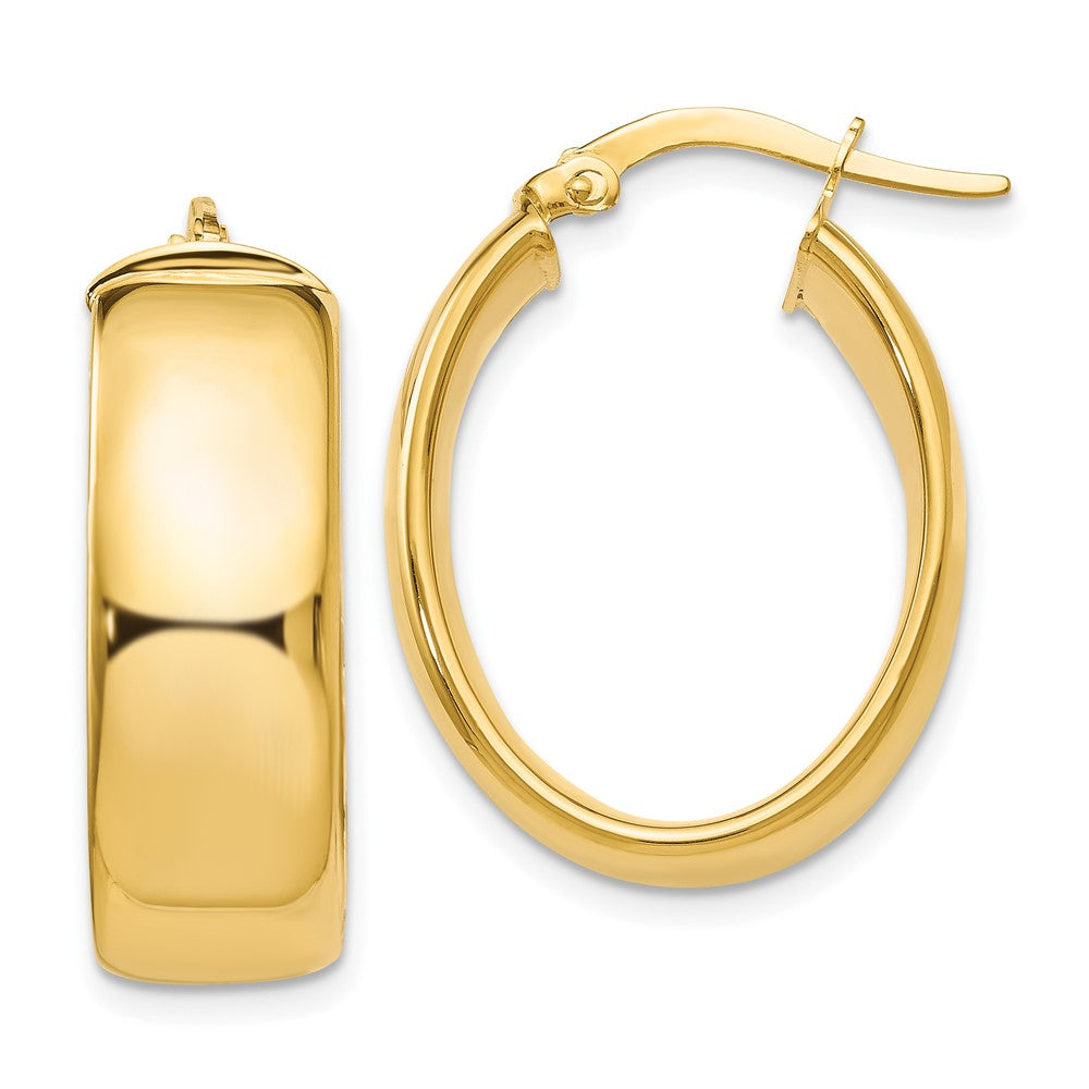 Leslie's 14K Polished Oval Hoop EarringsLE295