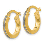 Load image into Gallery viewer, Leslie&#39;s 14K Polished Glimmer Infused Hoop EarringsLE333
