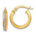Load image into Gallery viewer, Leslie&#39;s 14K Polished Glimmer Infused Hoop EarringsLE333
