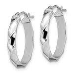 Load image into Gallery viewer, Leslie&#39;s 14K White Gold Polished Twisted Oval Hoop EarringsLE356
