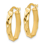 Load image into Gallery viewer, Leslie&#39;s 14K Polished and Twisted Oval Hoop EarringsLE357
