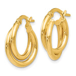 Load image into Gallery viewer, Leslie&#39;s 14K Polished Twisted Double Hoop EarringsLE432
