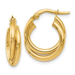 Load image into Gallery viewer, Leslie&#39;s 14K Polished Twisted Double Hoop EarringsLE432
