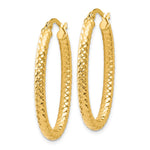 Load image into Gallery viewer, Leslie&#39;s 14K ForeverLite Polished and Textured Oval Hoop EarringsLE463
