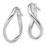 Load image into Gallery viewer, Leslie&#39;s 14K White Gold Polished Oval Twisted Hoop EarringsLE537
