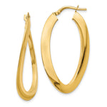 Load image into Gallery viewer, Leslie&#39;s 14K Polished Twisted Oval Hoop EarringsLE558
