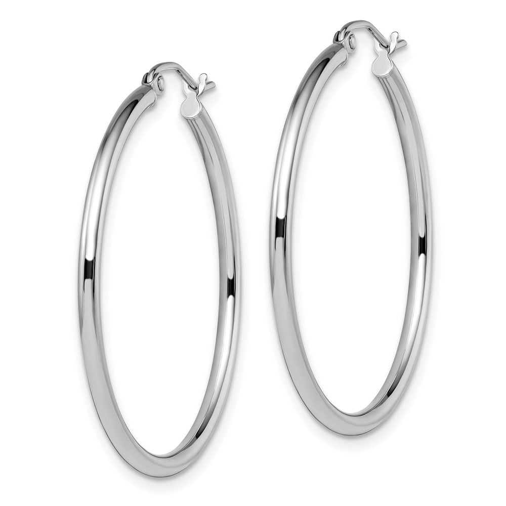 Leslie's 14KW 2mm Hoop EarringsLE635