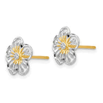 Load image into Gallery viewer, Leslie&#39;s 14K w/White Rhodium Polished and D/C Post EarringsLE647
