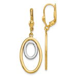 Load image into Gallery viewer, Leslie&#39;s 14K Two-tone Polished Leverback EarringsLE675

