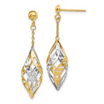 Load image into Gallery viewer, Leslie&#39;s 14K Two-tone Polished Post Dangle EarringsLE677
