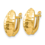 Load image into Gallery viewer, Leslie&#39;s 14K Polished and Hammered Hinged Post EarringsLE686
