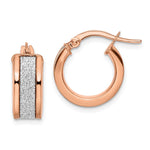 Load image into Gallery viewer, Leslie&#39;s 14K Rose Gold Glimmer Infused Hinged Hoop EarringsLE718
