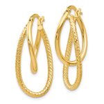Load image into Gallery viewer, Leslie&#39;s 14K White Gold Polished and Textured Hinged Hoop EarringsLE754

